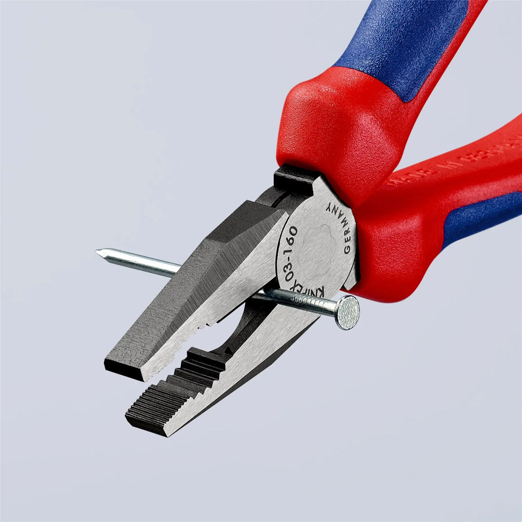 KNIPEX Combination Pliers 160mm Multi Component Grips 03 02 160 SB  White Rose Tools