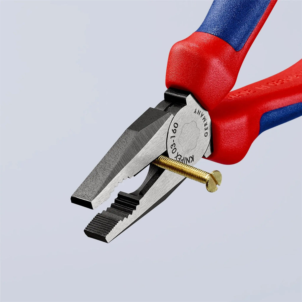 KNIPEX Combination Pliers 160mm Multi Component Grips 03 02 160 SB  White Rose Tools