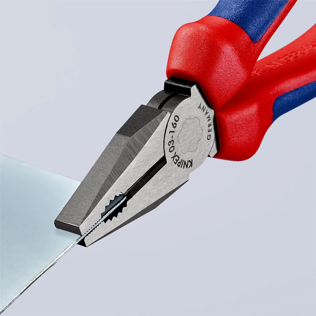 KNIPEX Combination Pliers 160mm Multi Component Grips 03 02 160 SB  White Rose Tools
