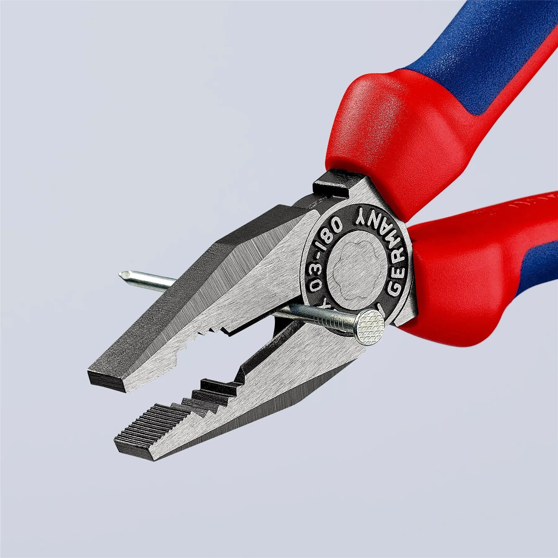 KNIPEX Combination Pliers 180mm Multi Component Grips 03 02 180 SB  White Rose Tools