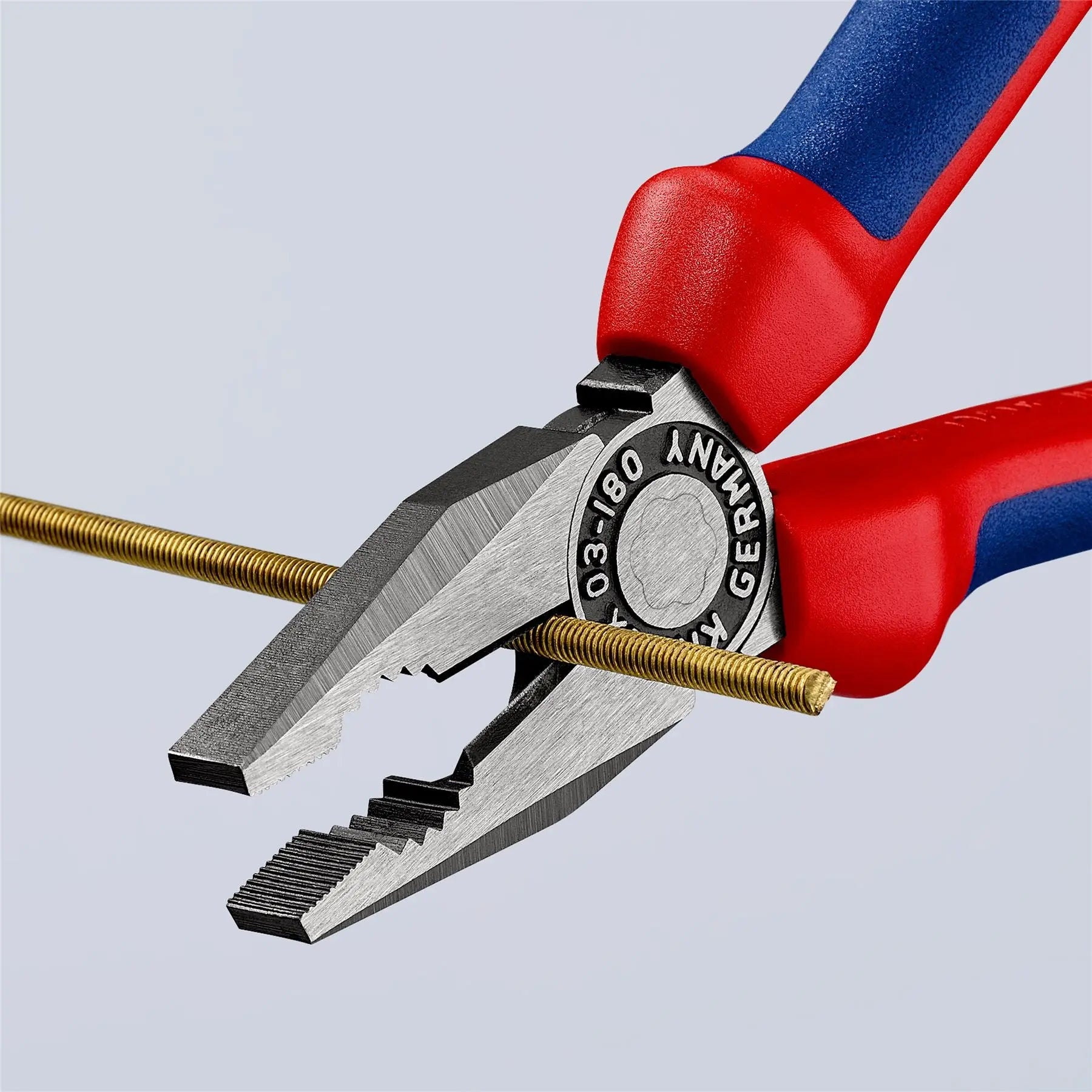 KNIPEX Combination Pliers 180mm Multi Component Grips 03 02 180 SB  White Rose Tools