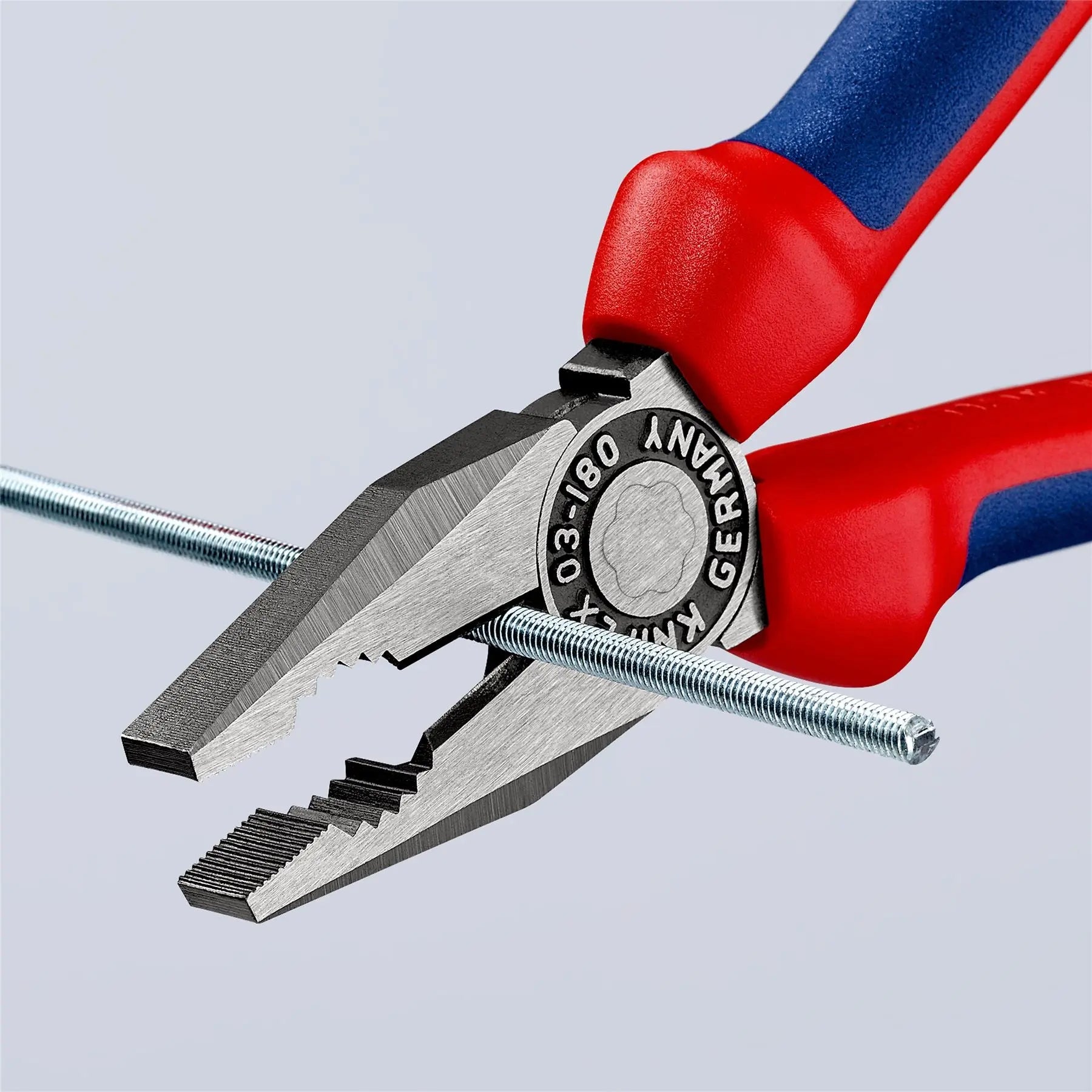 KNIPEX Combination Pliers 180mm Multi Component Grips 03 02 180 SB  White Rose Tools