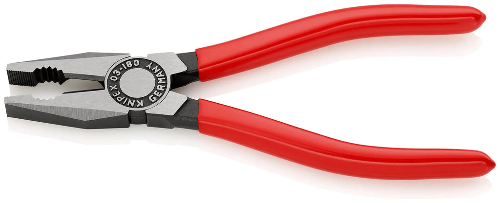KNIPEX Combination Pliers 180mm Plastic Coated 03 01 180 SB  White Rose Tools