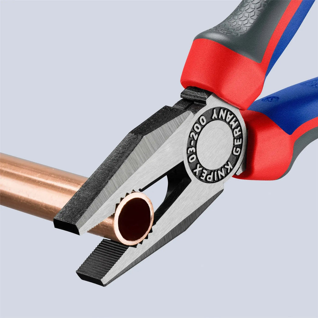 KNIPEX Combination Pliers 200mm with Comfort Handles 03 02 200 SB  White Rose Tools