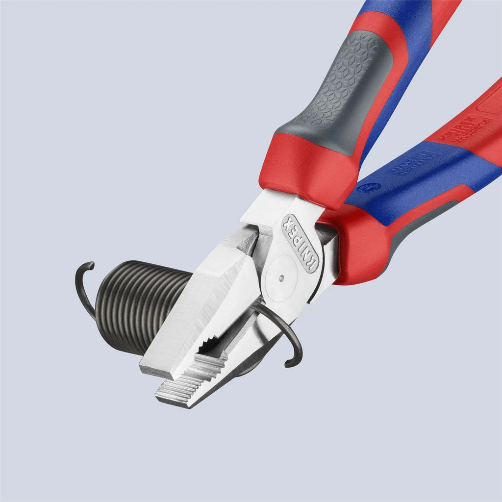 KNIPEX Combination Pliers High Leverage 180mm Chrome with Comfort Handles 02 05 180  White Rose Tools