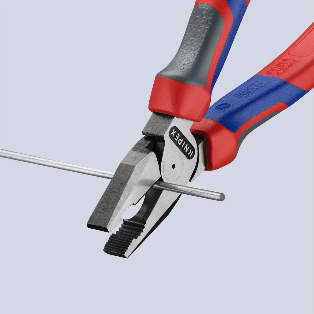 KNIPEX Combination Pliers High Leverage 180mm Multi Component Grips 02 02 180  White Rose Tools