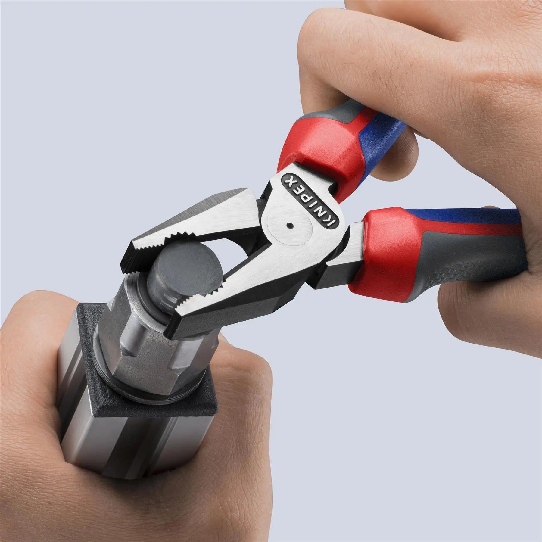 KNIPEX Combination Pliers High Leverage 180mm Multi Component Grips 02 02 180  White Rose Tools