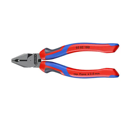 KNIPEX Combination Pliers High Leverage 180mm with Comfort Handles 02 02 180  White Rose Tools