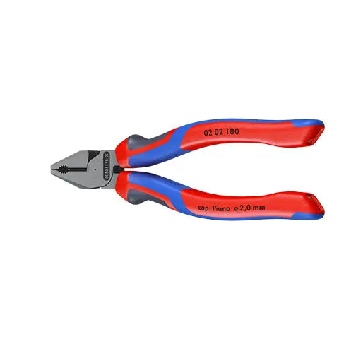 KNIPEX Combination Pliers High Leverage 180mm with Comfort Handles 02 02 180  White Rose Tools