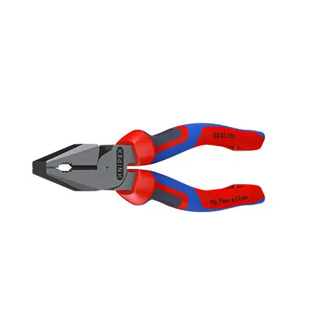KNIPEX Combination Pliers High Leverage 180mm with Comfort Handles 02 02 180  White Rose Tools