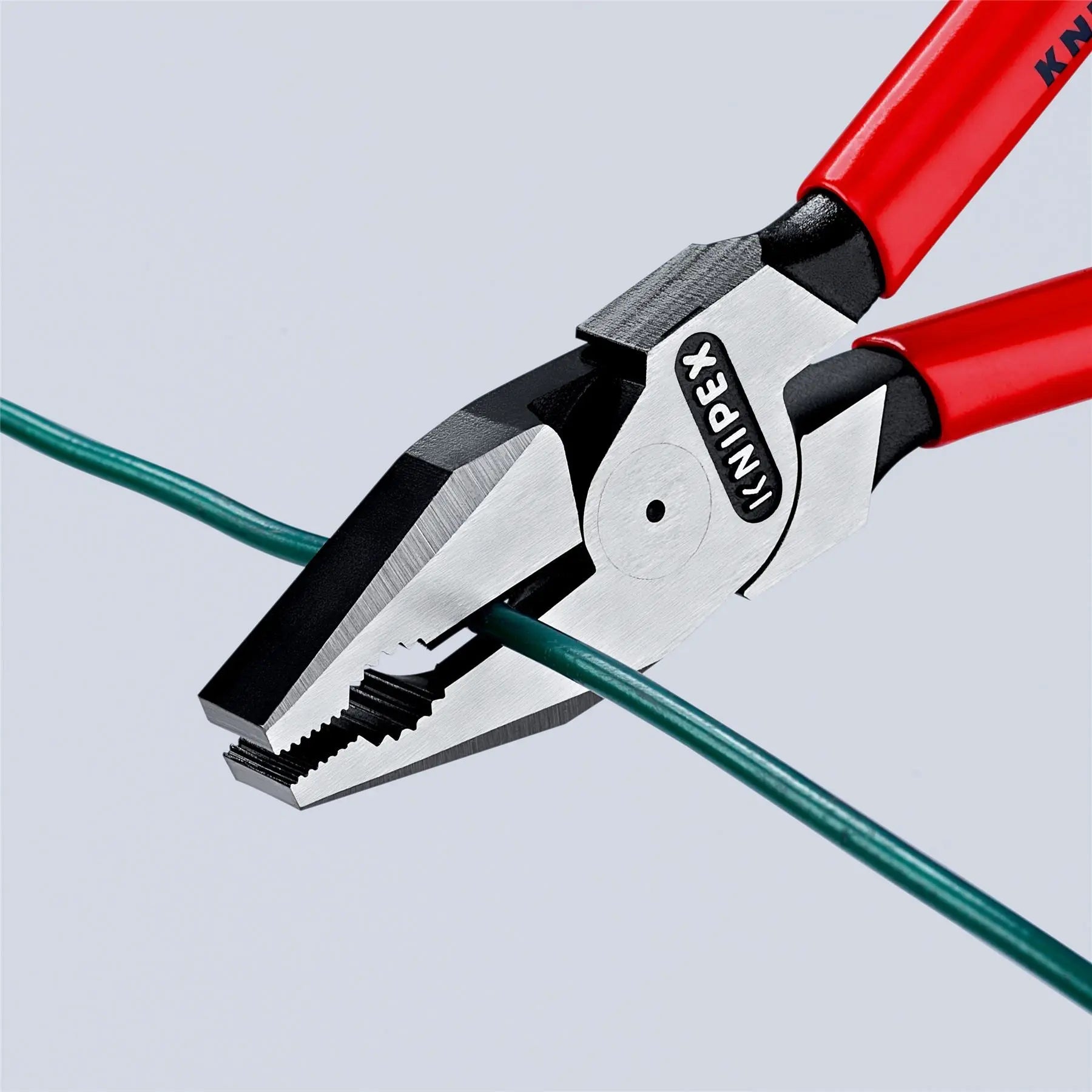 KNIPEX Combination Pliers High Leverage 200mm Plastic Coated 02 01 200  White Rose Tools