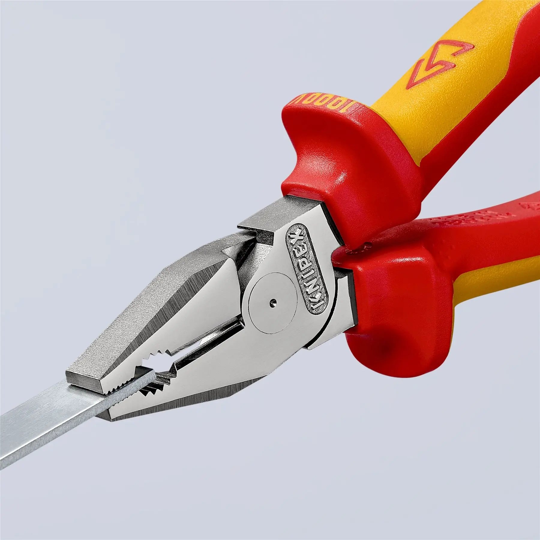 KNIPEX Combination Pliers High Leverage 200mm VDE Multi Component Grips 02 06 200 SB  White Rose Tools