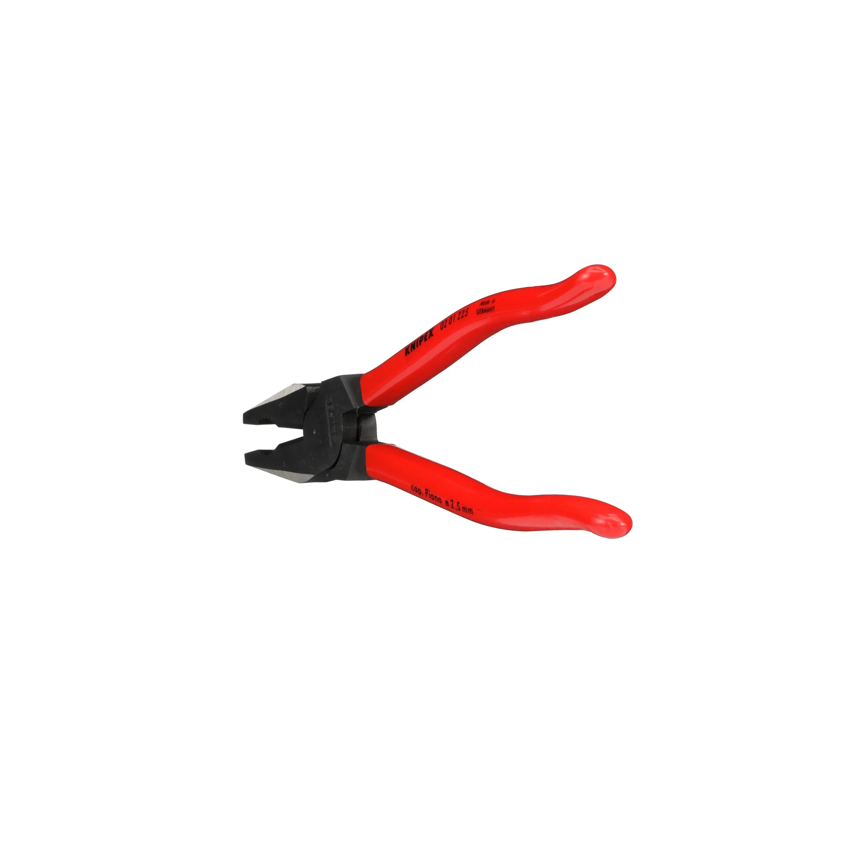 KNIPEX Combination Pliers High Leverage 225mm Plastic Coated 02 01 225  White Rose Tools