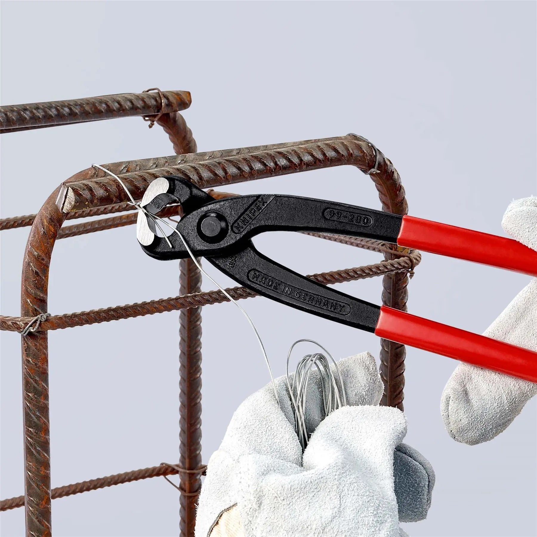 KNIPEX Concreters Nipper Pliers 280mm Plastic Coated Handles 99 01 280  White Rose Tools
