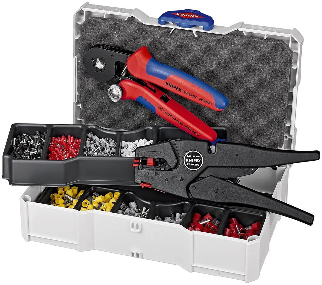 KNIPEX Crimp Assortment Set for Wire Ferrules in TANOS MINI-systainer Box 97 90 10  White Rose Tools