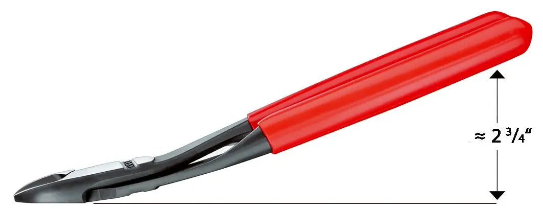 KNIPEX Diagonal Cutting Pliers High Leverage Side Cutters 12° Angled Head 200mm Plastic Coated 74 21 200  White Rose Tools