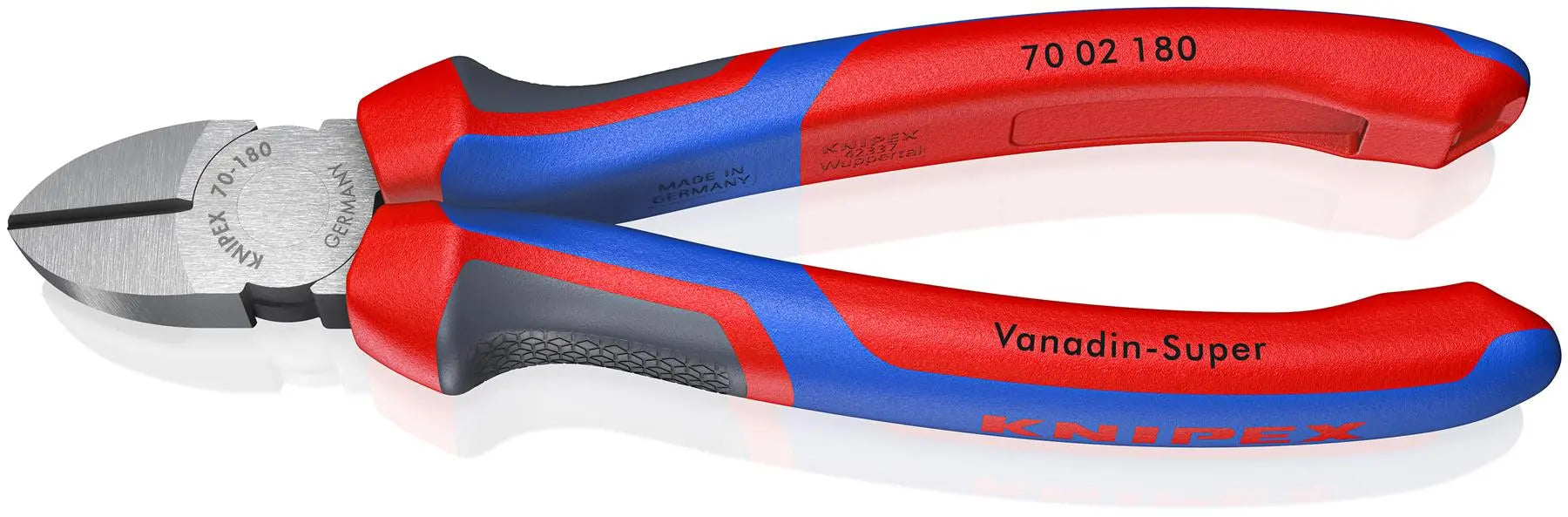 KNIPEX Diagonal Side Cutting Pliers 180mm with Comfort Handles 70 02 180 