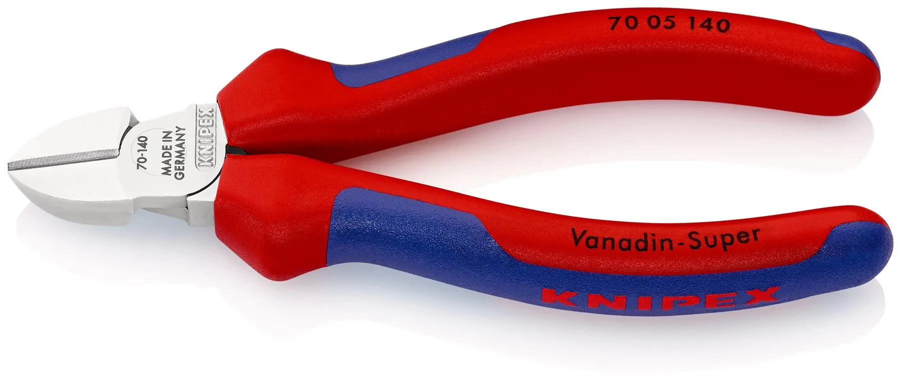 KNIPEX Diagonal Side Cutting Pliers Chrome 140mm Multi Component Grips 70 05 140  White Rose Tools