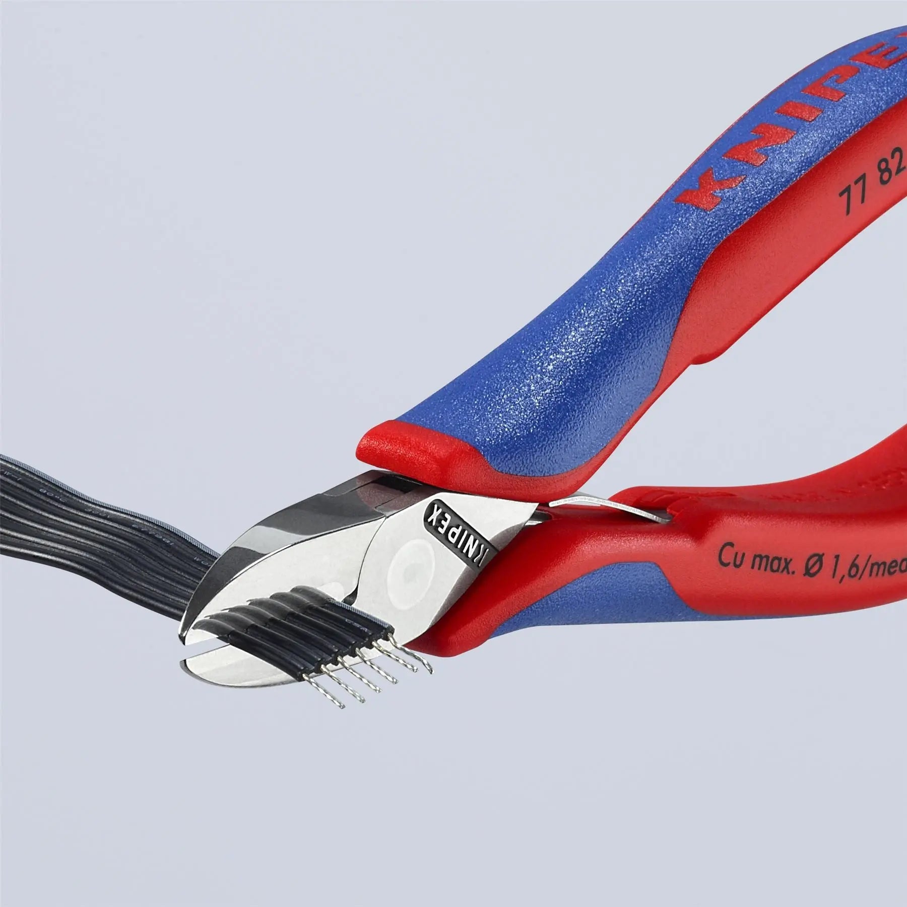 KNIPEX Electronics Diagonal Cutter Pliers 130mm Multi Component Grips 77 82 130  White Rose Tools