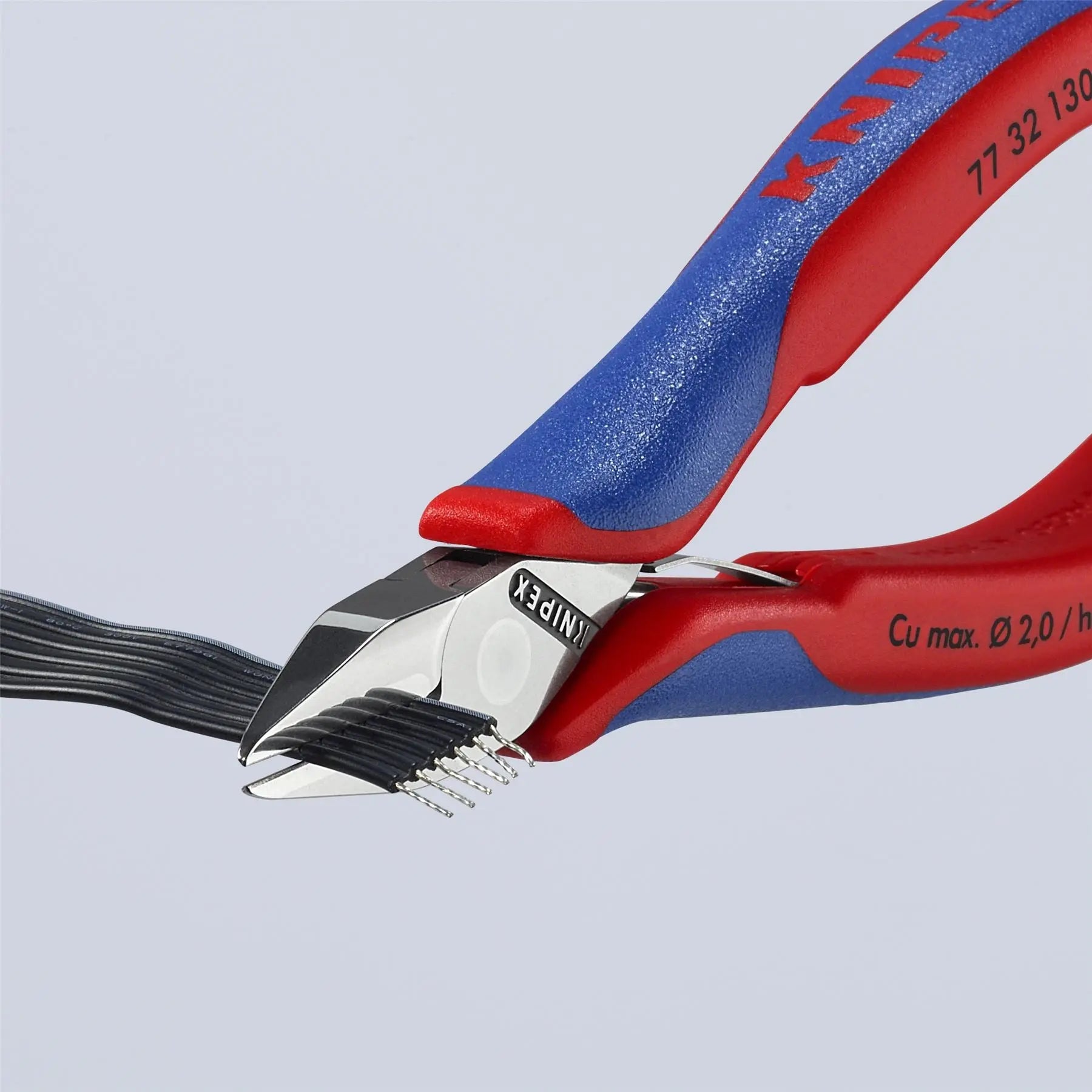 KNIPEX Electronics Diagonal Cutter Pliers Pointed Head Small Bevel 115mm Multi Component Grips 77 32 130  White Rose Tools
