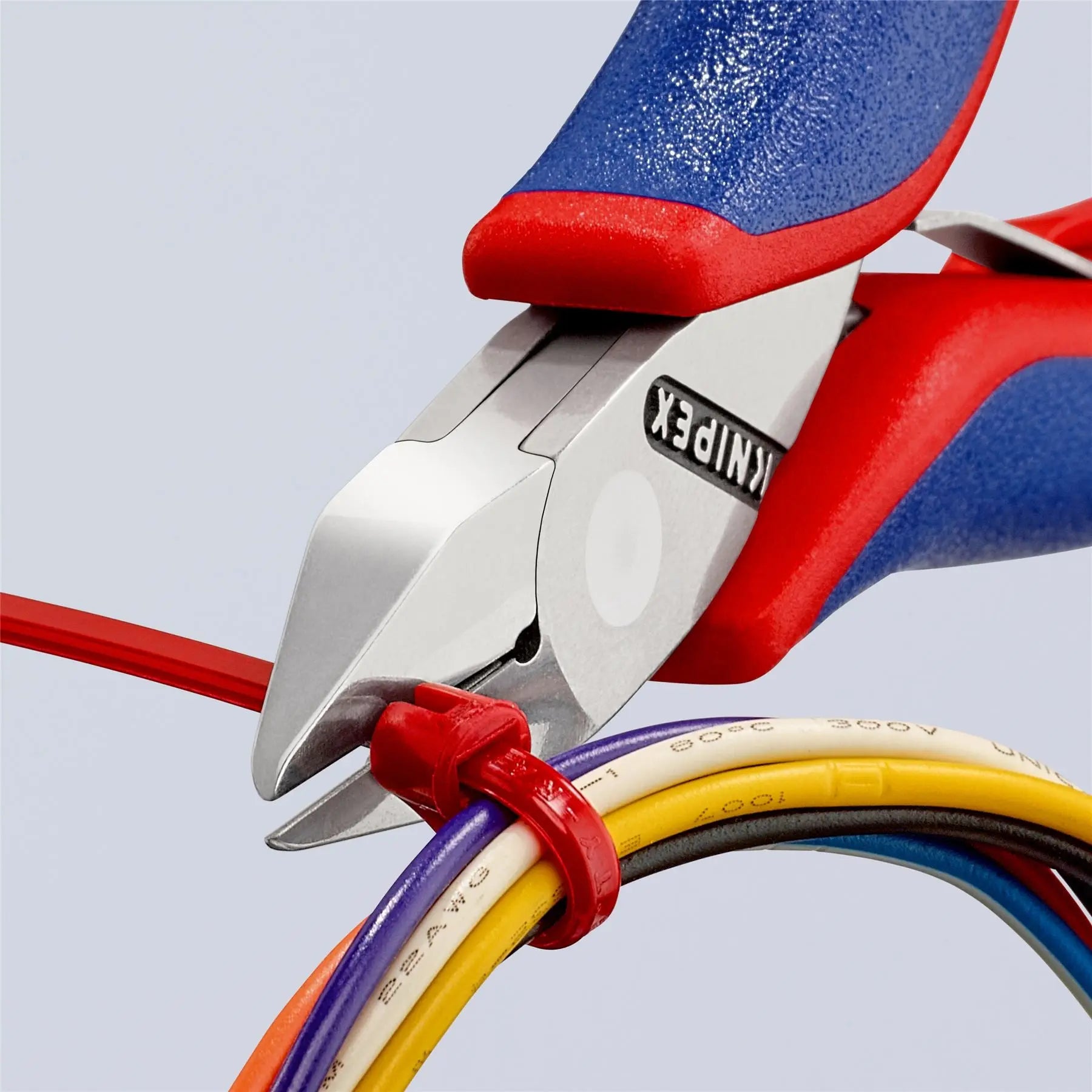 KNIPEX Electronics Diagonal Cutter Pliers Pointed Head without Bevel 115mm Multi Component Grips 77 42 115  White Rose Tools