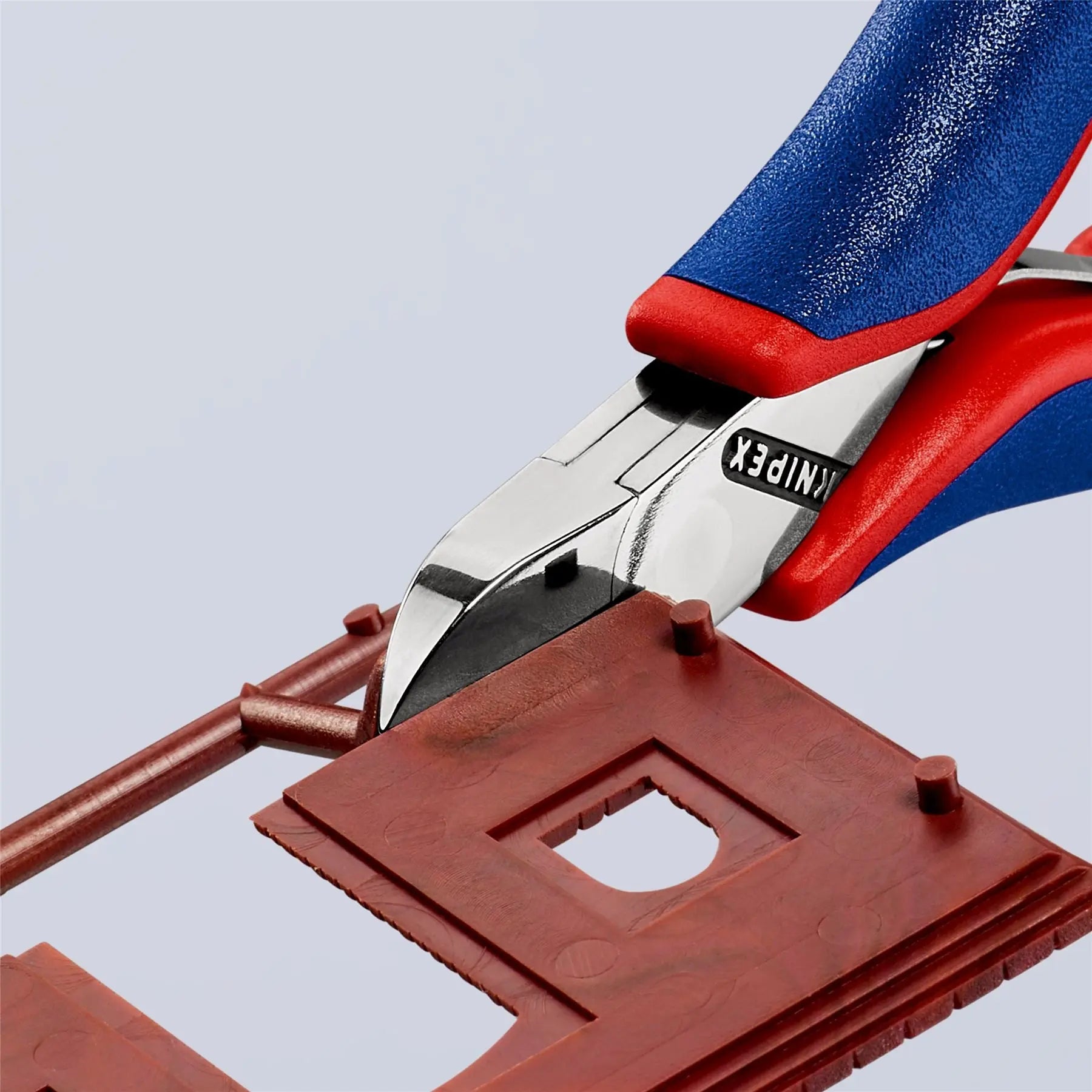 KNIPEX Electronics Diagonal Cutter Pliers Round Head without Bevel 115mm Multi Component Grips 77 22 115  White Rose Tools