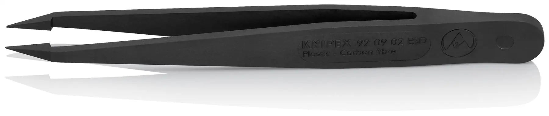 KNIPEX Electronics Plastic Tweezers 115mm Needle Point Tip 92 09 02 ESD  White Rose Tools