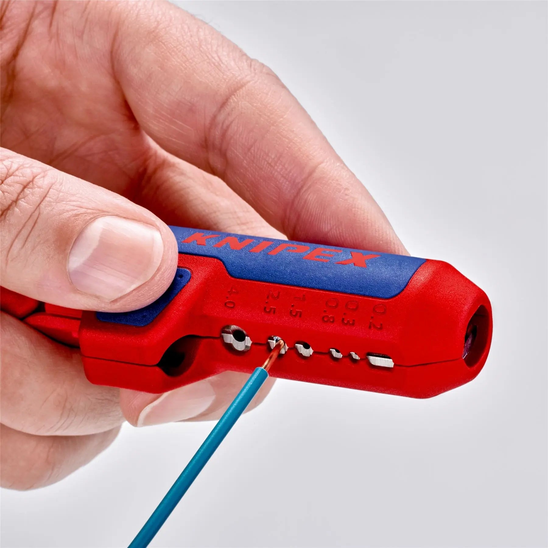 KNIPEX ErgoStrip Universal Wire Stripping Tool for Left Handers 135mm 16 95 02 SB  White Rose Tools