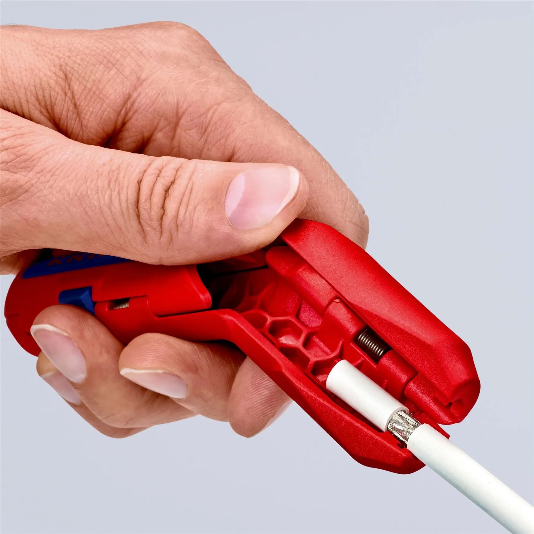 KNIPEX ErgoStrip Universal Wire Stripping Tool for Left Handers 135mm 16 95 02 SB  White Rose Tools