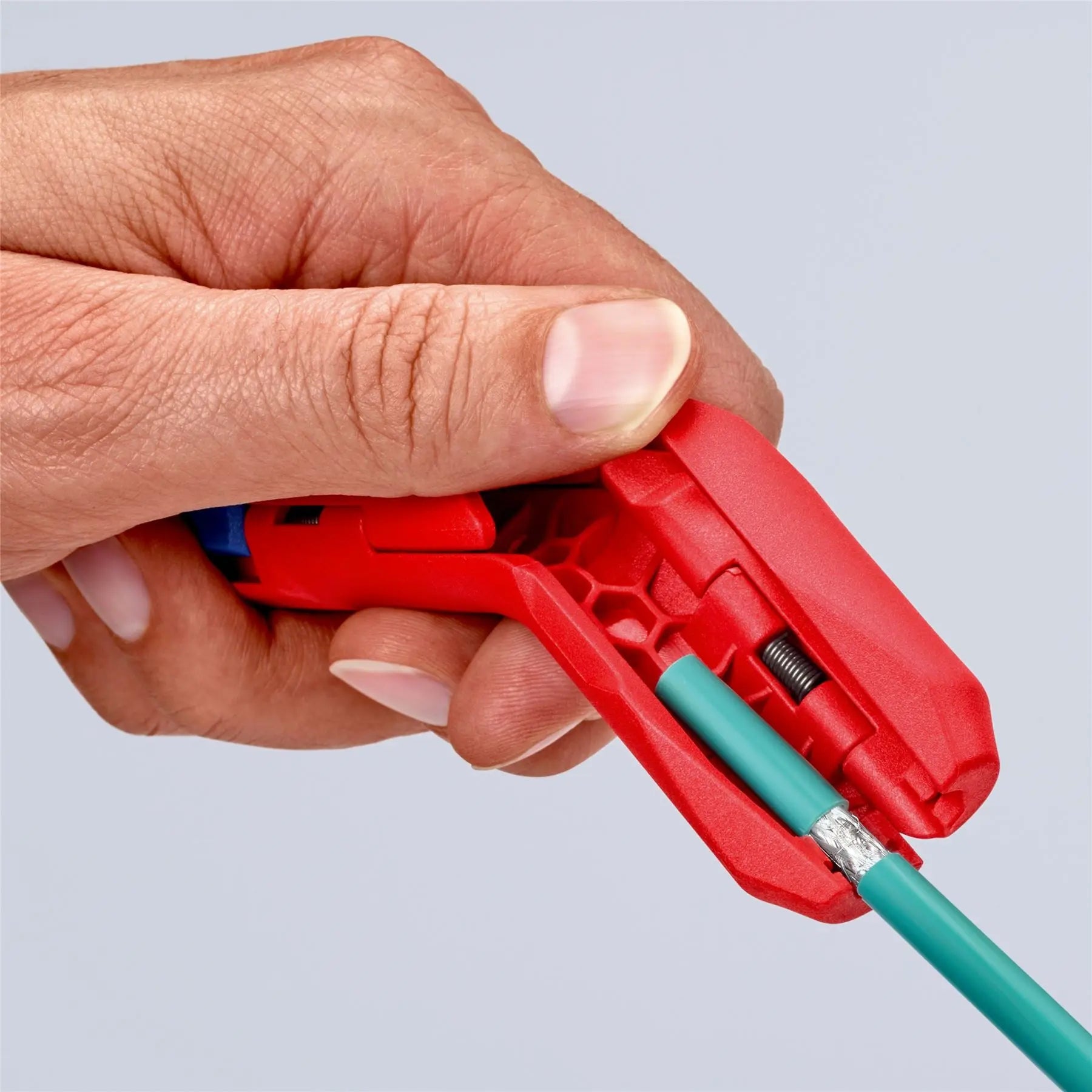 KNIPEX ErgoStrip Universal Wire Stripping Tool for Left Handers 135mm 16 95 02 SB  White Rose Tools