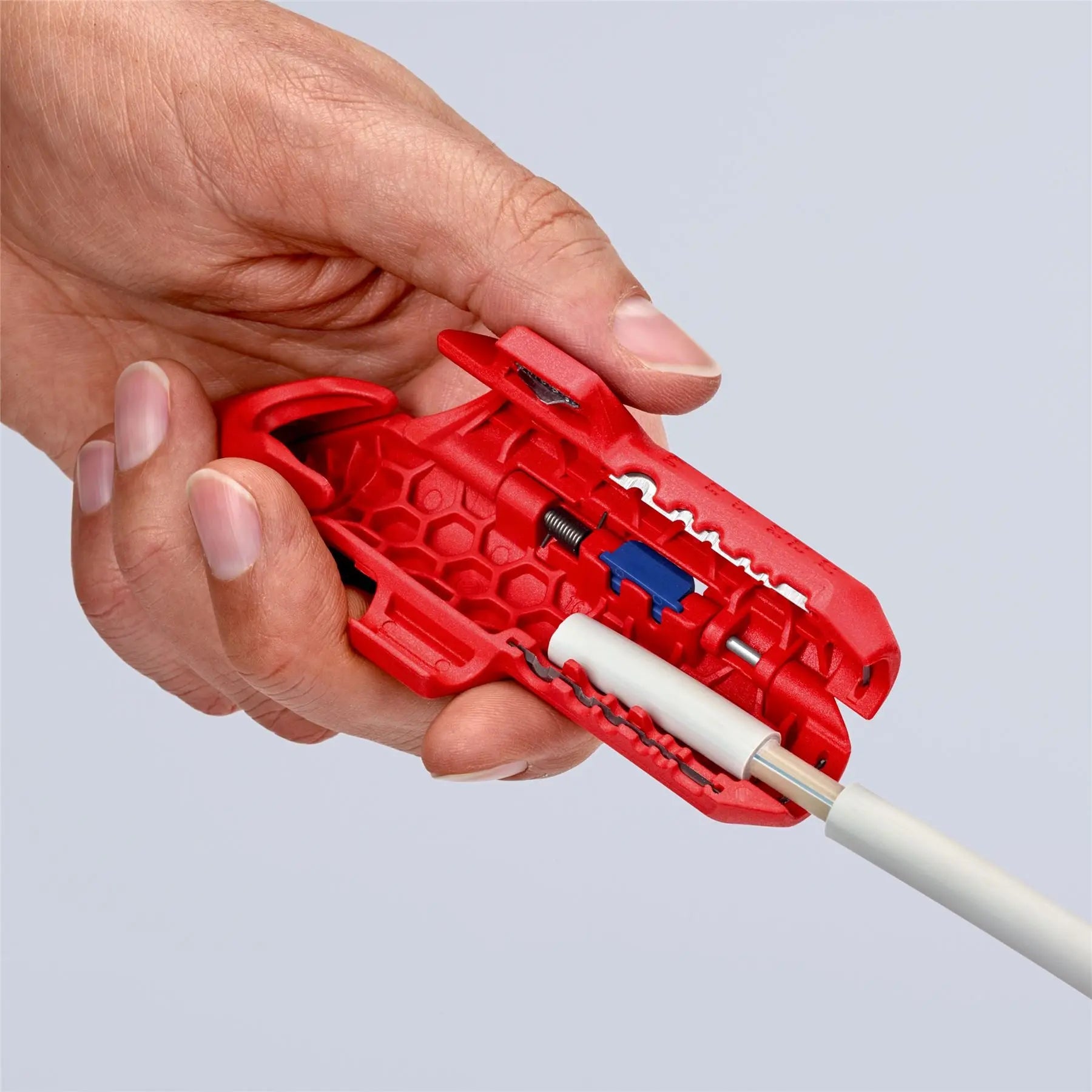 KNIPEX ErgoStrip Universal Wire Stripping Tool for Left Handers 135mm 16 95 02 SB  White Rose Tools