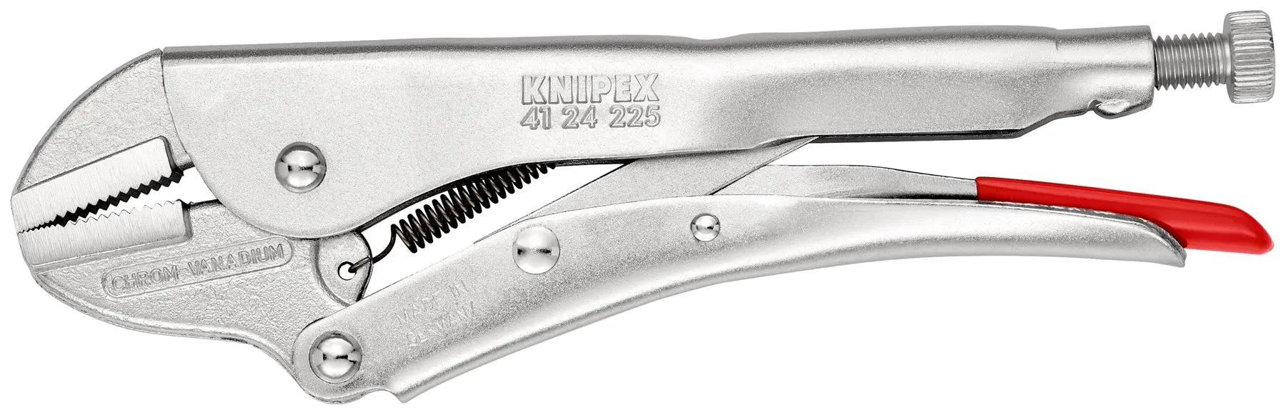 KNIPEX Grip Locking Pliers Mole Grips 225mm Galvanised 41 24 225  White Rose Tools