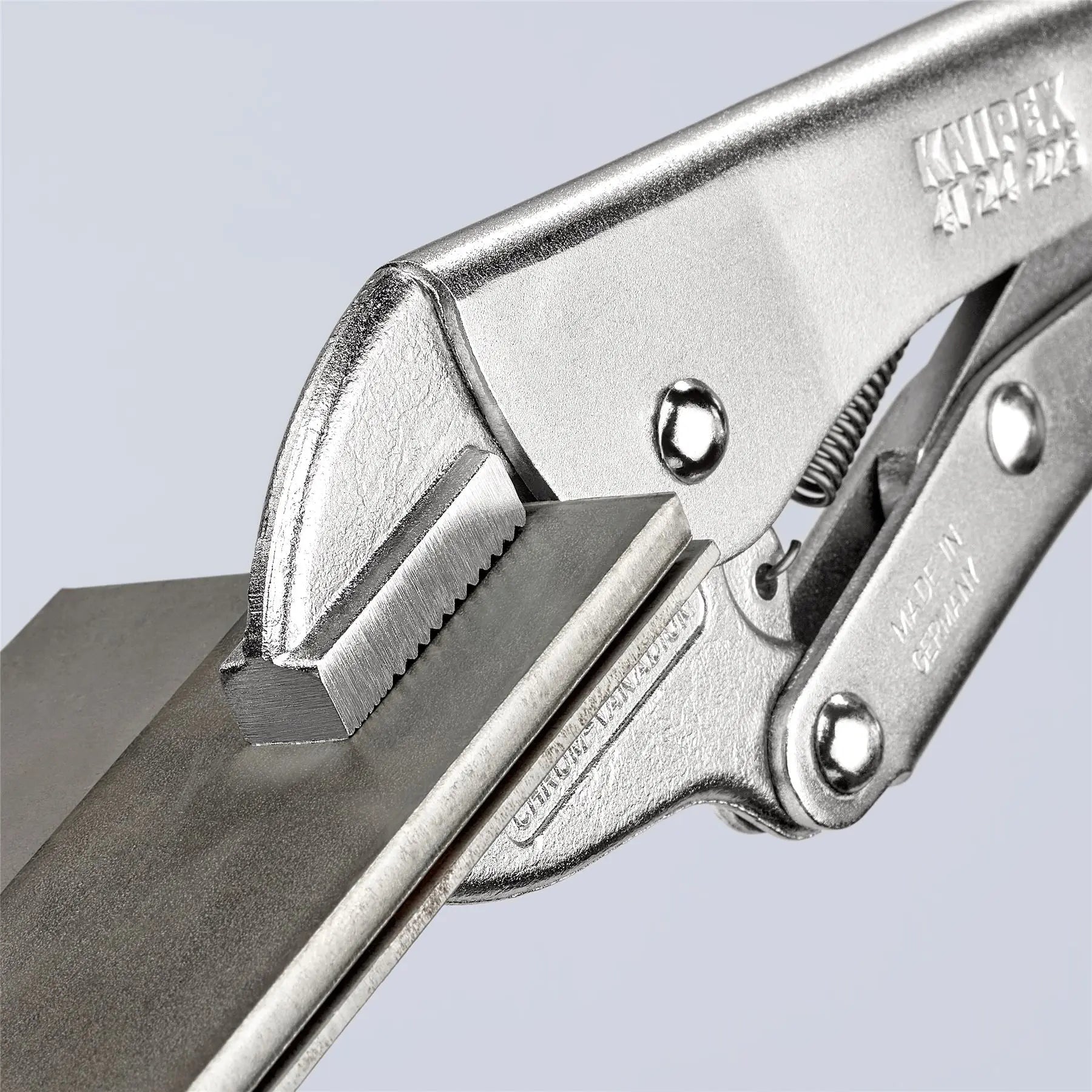 KNIPEX Grip Locking Pliers Mole Grips 225mm Galvanised 41 24 225  White Rose Tools