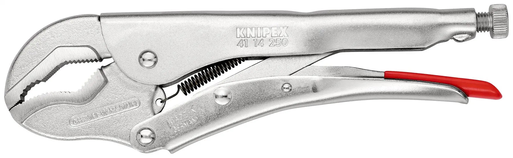 KNIPEX Grip Locking Pliers Mole Grips 250mm Galvanised 41 14 250  White Rose Tools