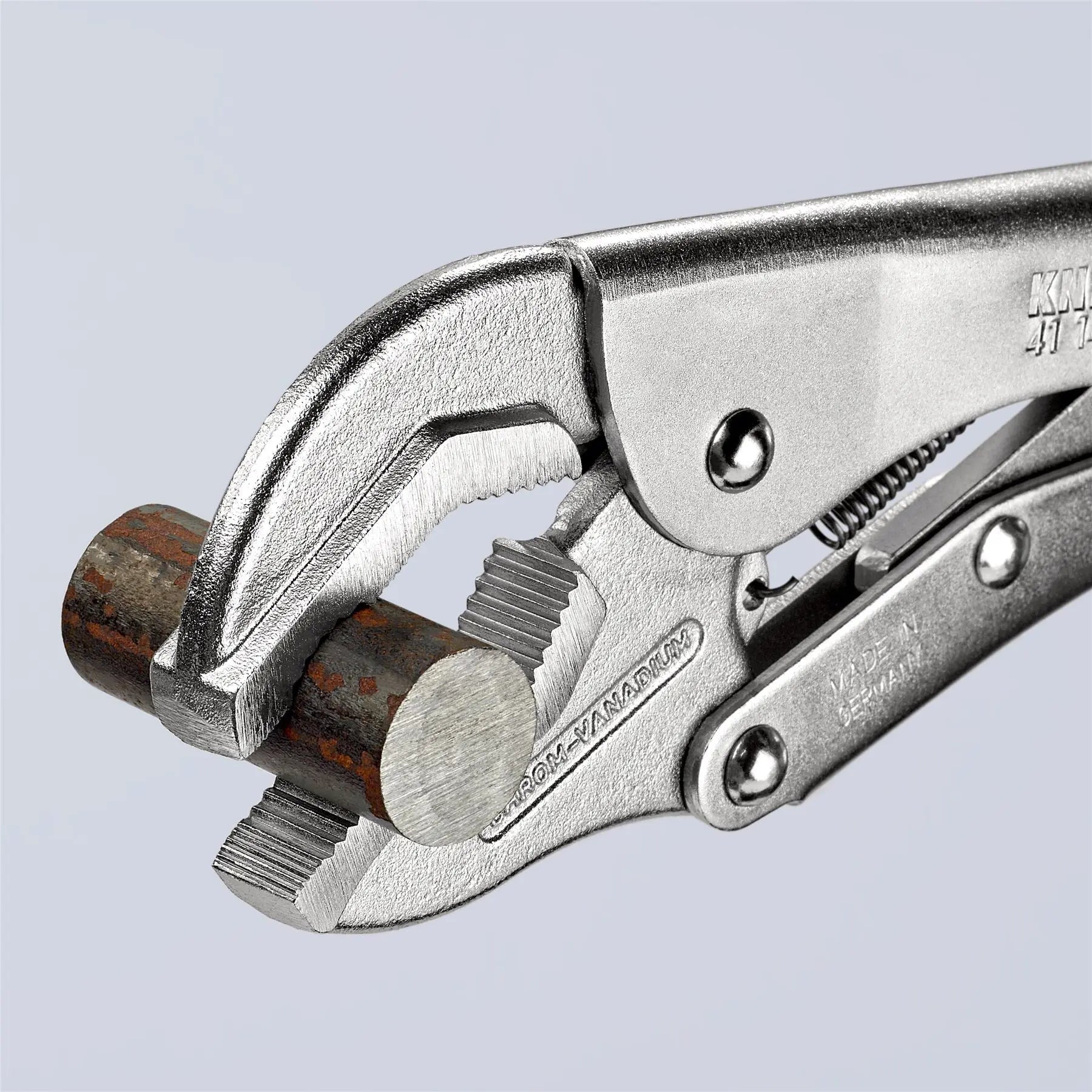 KNIPEX Grip Locking Pliers Mole Grips 250mm Galvanised 41 14 250  White Rose Tools