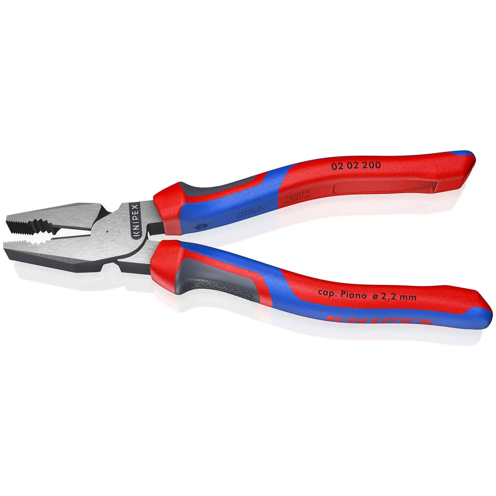 KNIPEX High Leverage Combination Pliers 200mm Multi Component Grips 02 02 200  White Rose Tools