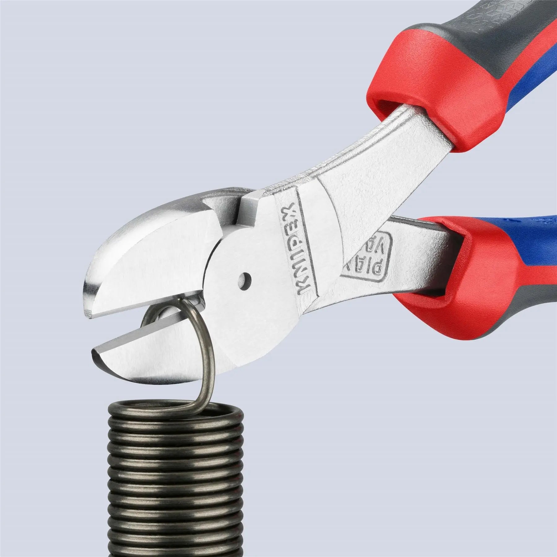 KNIPEX High Leverage Diagonal Side Cutting Pliers 180mm Chrome with Comfort Handles 74 05 180  White Rose Tools
