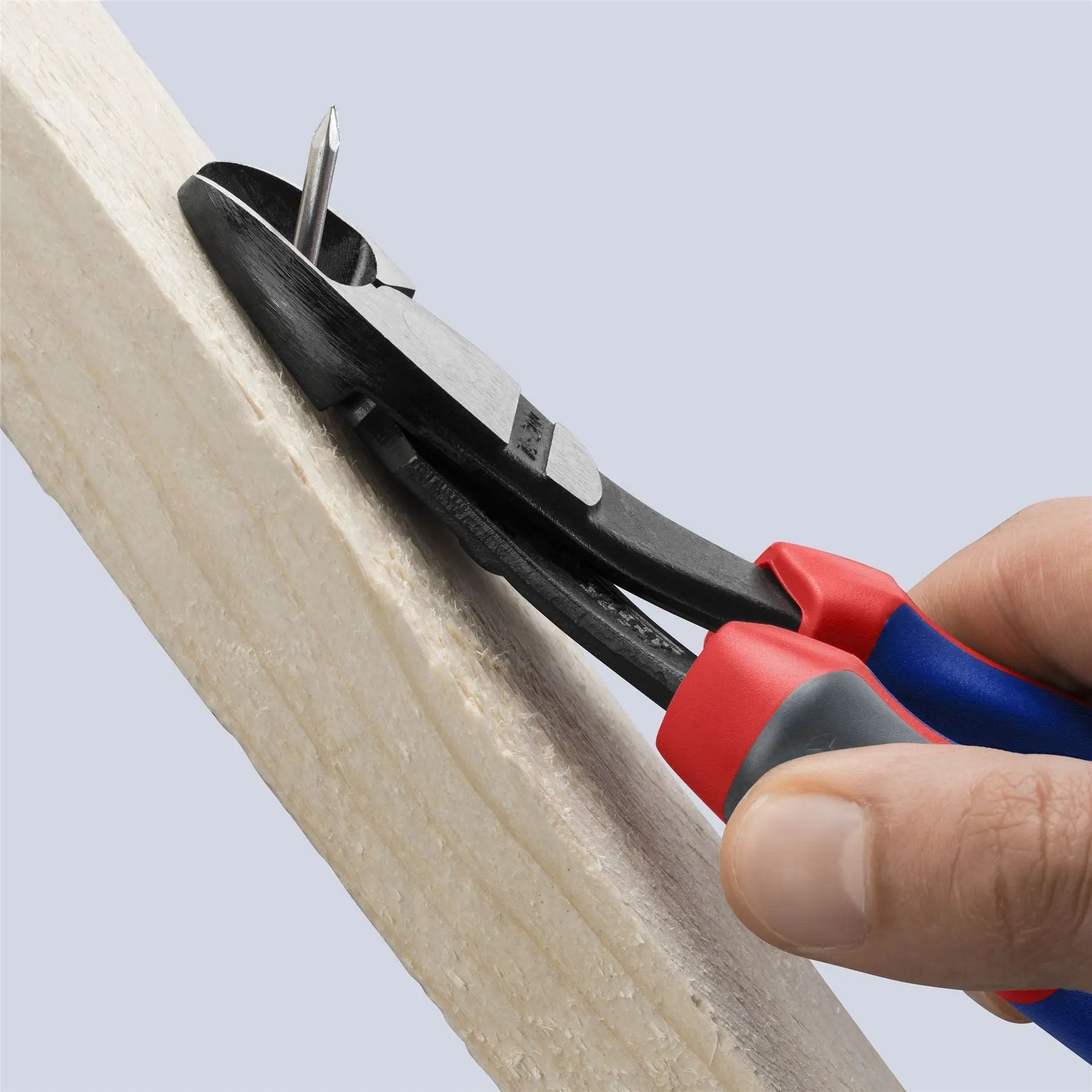 KNIPEX High Leverage Diagonal Side Cutting Pliers 200mm 25° Offset with Comfort Handles 74 22 200  White Rose Tools