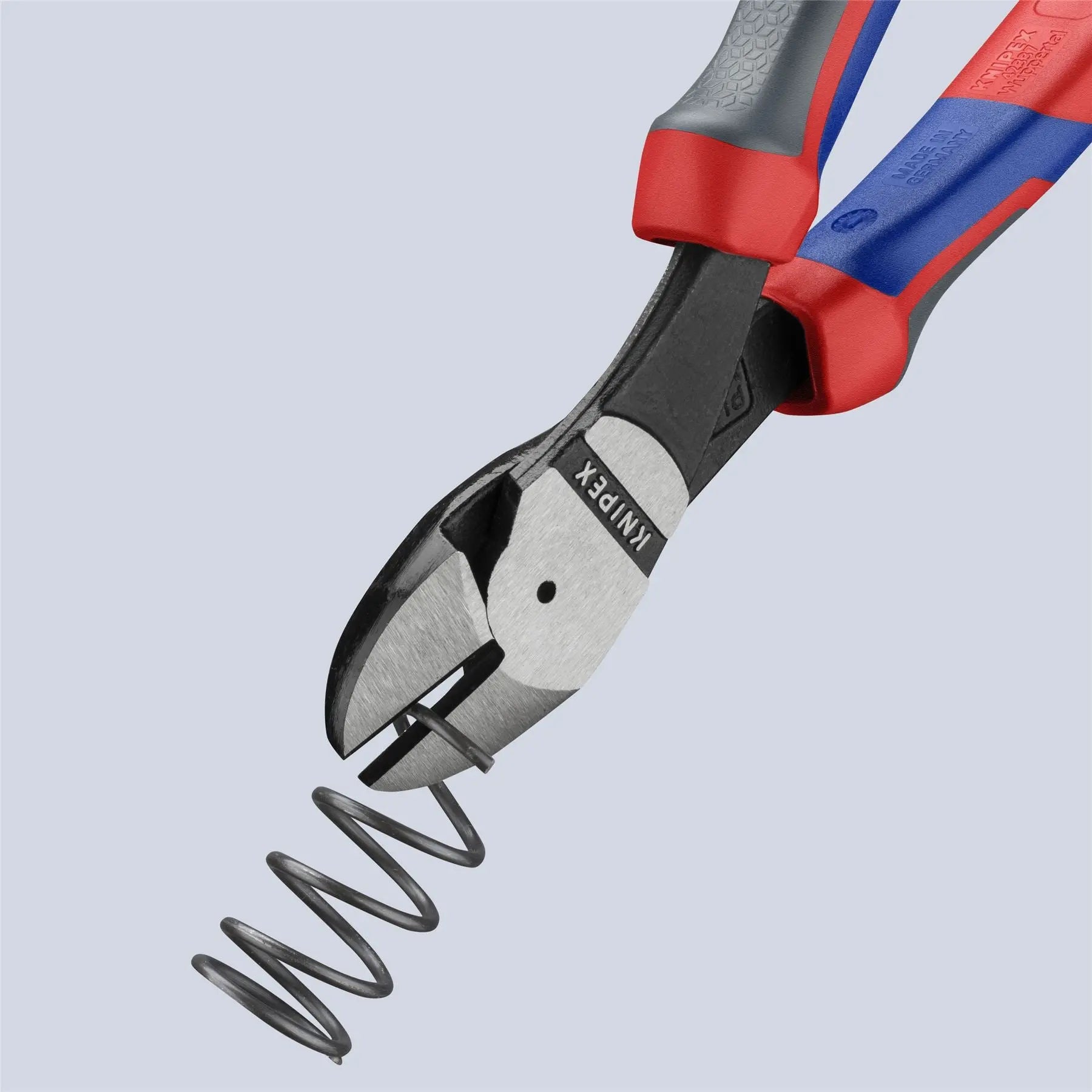 KNIPEX High Leverage Diagonal Side Cutting Pliers 200mm 25° Offset with Comfort Handles 74 22 200  White Rose Tools