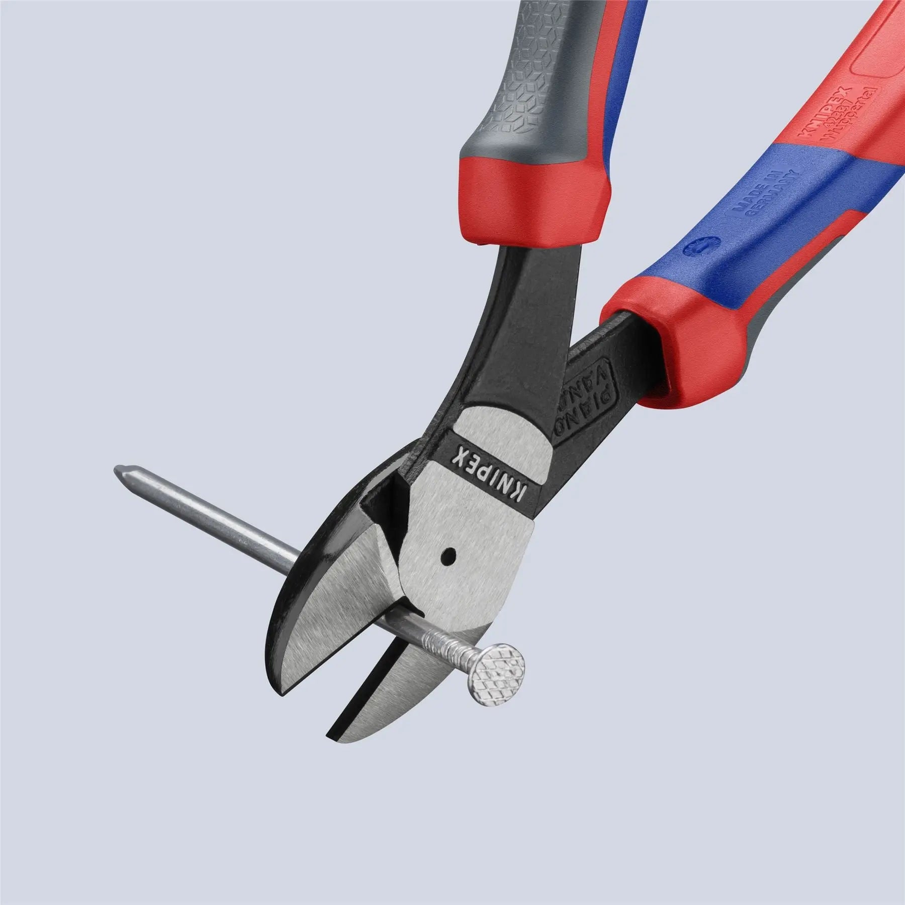KNIPEX High Leverage Diagonal Side Cutting Pliers 200mm 25° Offset with Comfort Handles 74 22 200  White Rose Tools
