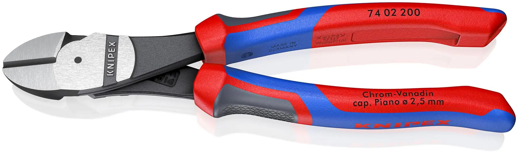KNIPEX High Leverage Diagonal Side Cutting Pliers 200mm with Comfort Handles 74 02 200  White Rose Tools