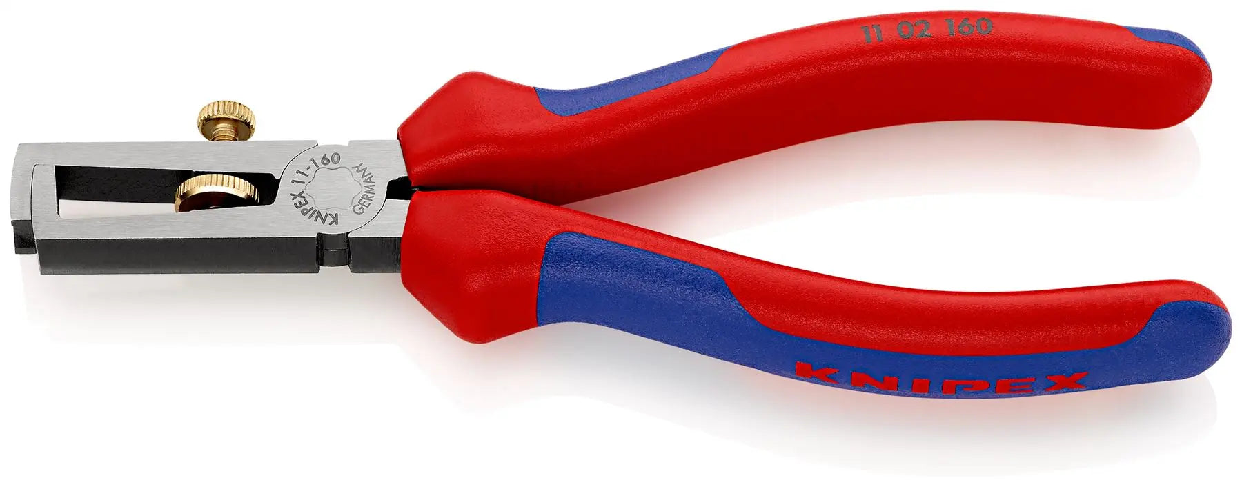 KNIPEX Insulation Wire Stripper with Opening Spring Universal 160mm Multi Component Grips 11 02 160 SB  White Rose Tools