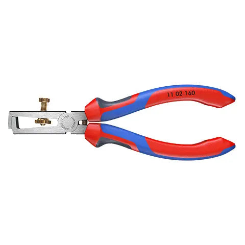 KNIPEX Insulation Wire Stripper with Opening Spring Universal 160mm Multi Component Grips 11 02 160 SB  White Rose Tools