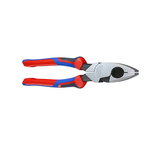 KNIPEX Linemans Pliers American Style 240mm Multi Component Grips 09 02 240  White Rose Tools