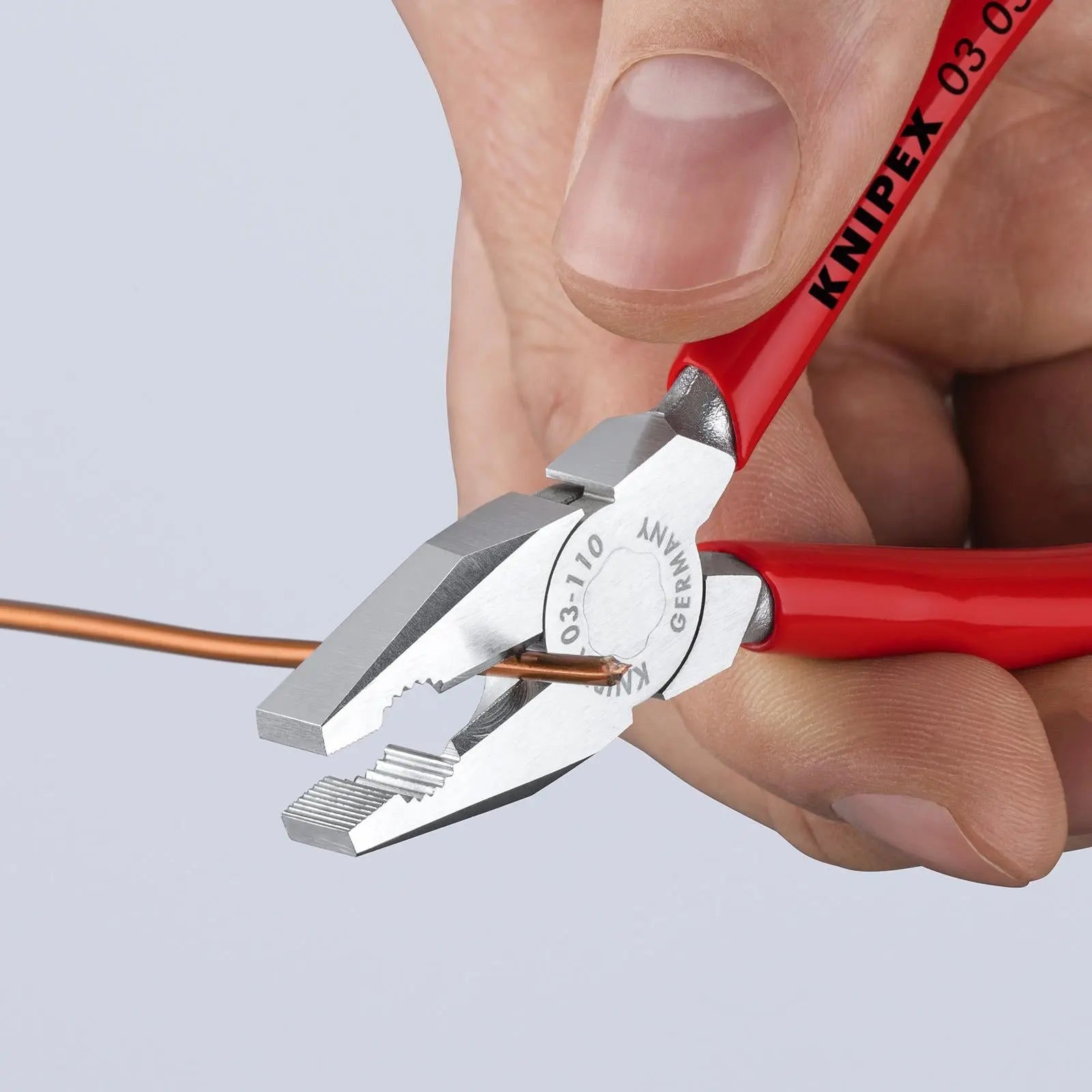 KNIPEX Mini Combination Pliers 110mm Chrome Plated Plastic Coated Handles 03 03 110  White Rose Tools