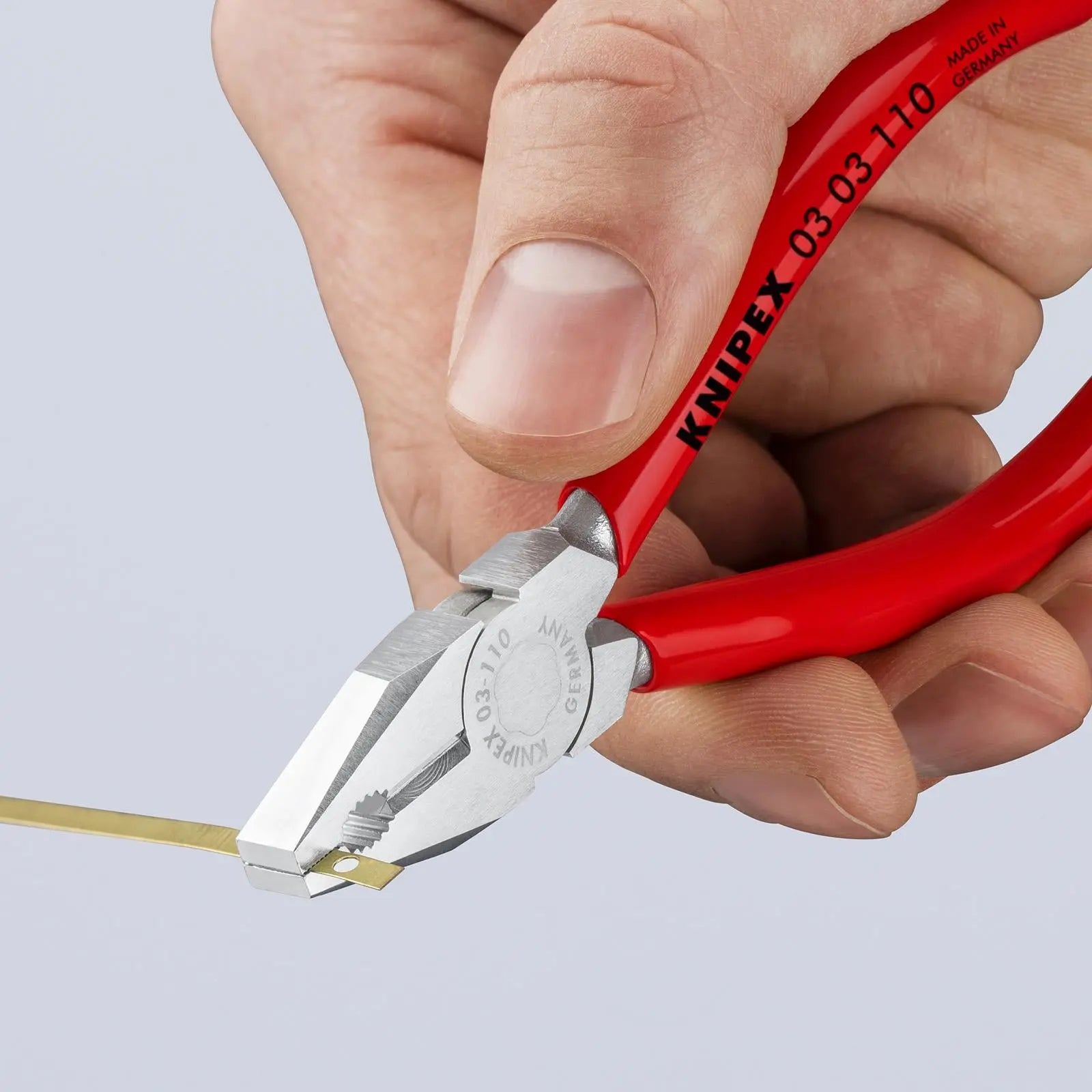 KNIPEX Mini Combination Pliers 110mm Chrome Plated Plastic Coated Handles 03 03 110  White Rose Tools