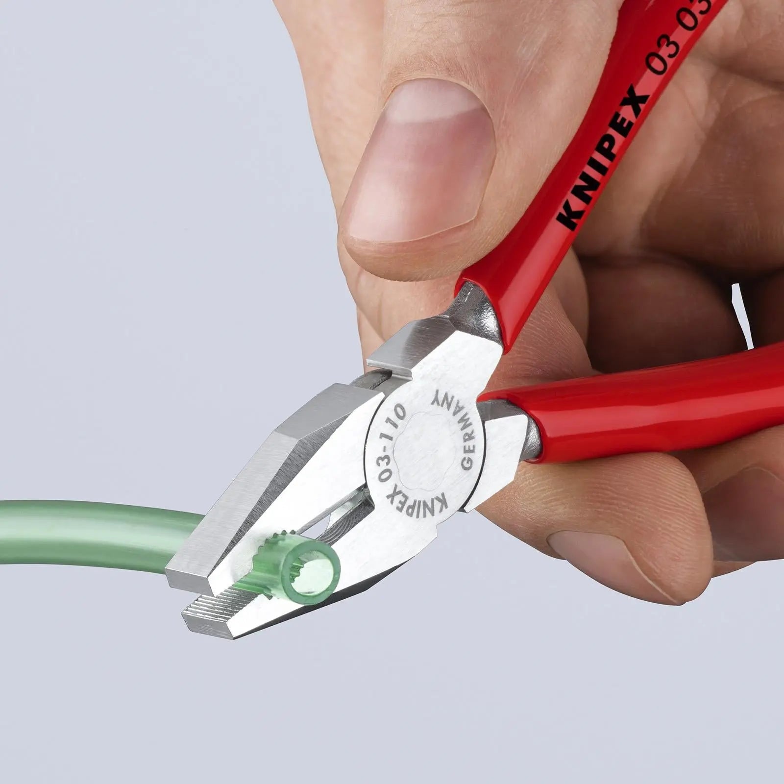 KNIPEX Mini Combination Pliers 110mm Chrome Plated Plastic Coated Handles 03 03 110  White Rose Tools