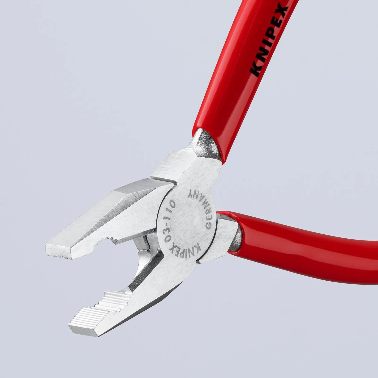 KNIPEX Mini Combination Pliers 110mm Chrome Plated Plastic Coated Handles 03 03 110  White Rose Tools