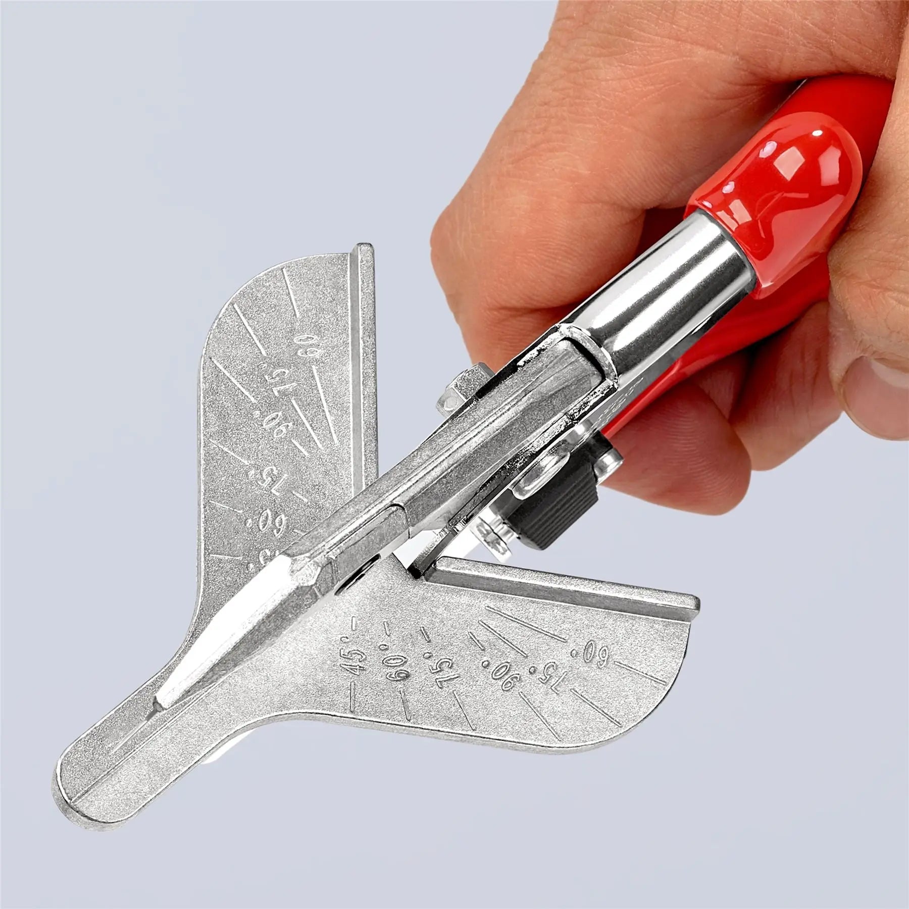 KNIPEX Mitre Shears Cutters for Plastic and Rubber Section 215mm Plastic Handles 94 35 215  White Rose Tools