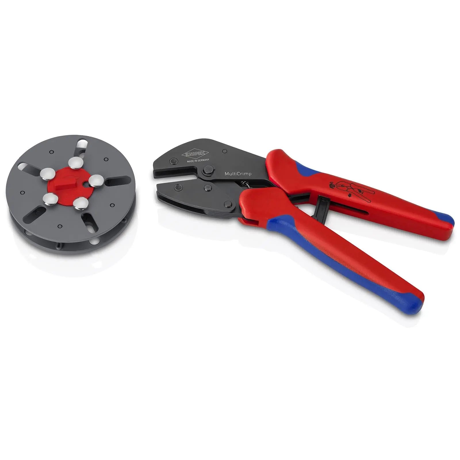 KNIPEX MultiCrimp Crimping Pliers with Empty Changer Magazine 97 33 LE  White Rose Tools